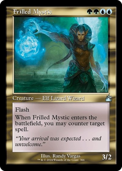Frilled Mystic Retro Frame (RVR) #366 Uncommon (Lightly Played) Ravnica Remastered Magic: The Gathering: 2024