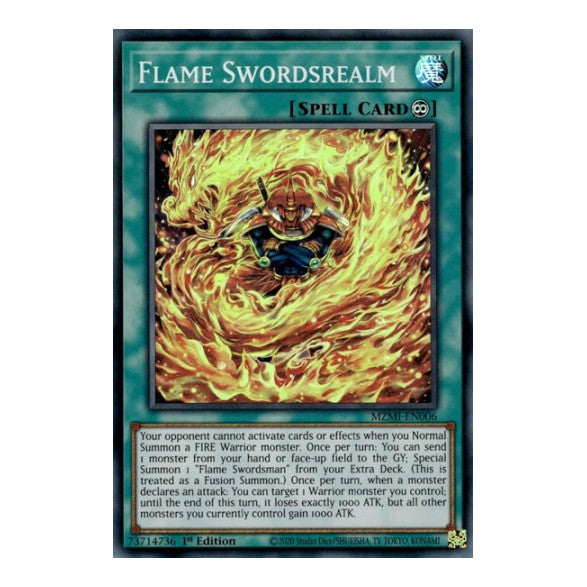 Flame Swordsrealm (MZMI) #MZMI-EN006 Super Rare (1st Edition Lightly Played) Maze of Millennia YuGiOh: 2024