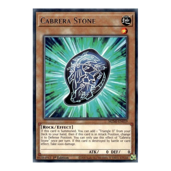Cabrera Stone (MZMI) #MZMI-EN019 Rare (1st Edition Near Mint) Maze of Millennia YuGiOh: 2024