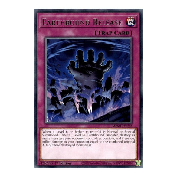 Earthbound Release (MZMI) #MZMI-EN022 Rare (1st Edition Near Mint) Maze of Millennia YuGiOh: 2024