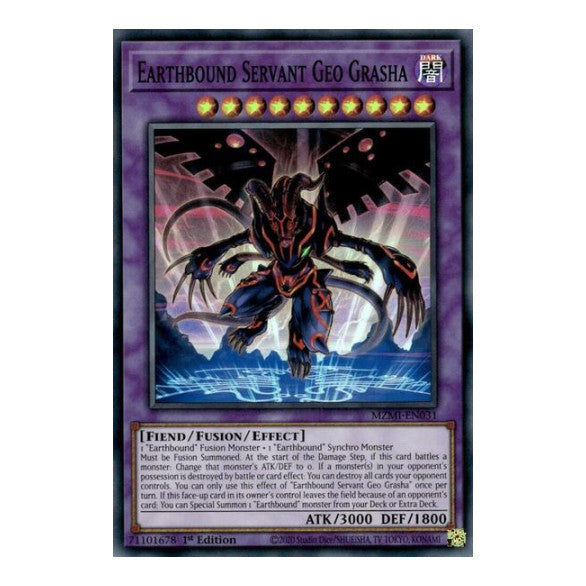 Earthbound Servant Geo Grasha (MZMI) #MZMI-EN031 Super Rare (1st Edition Near Mint) Maze of Millennia YuGiOh: 2024