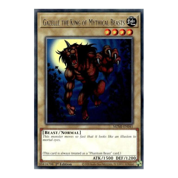 Gazelle the King of Mythical Beasts (MZMI) #MZMI-EN041 Rare (1st Edition Near Mint) Maze of Millennia YuGiOh: 2024
