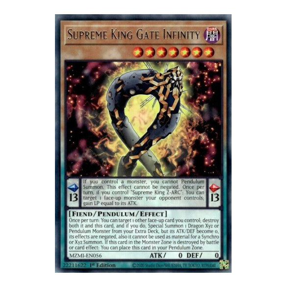 Supreme King Gate Infinity (MZMI) #MZMI-EN056 Rare (1st Edition Near Mint) Maze of Millennia YuGiOh: 2024