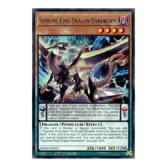 Supreme King Dragon Darkwurm (MZMI) #MZMI-EN057 Rare (1st Edition Near Mint) Maze of Millennia YuGiOh: 2024