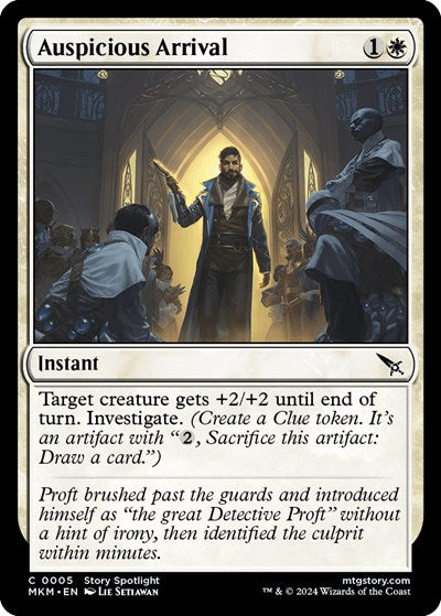 Auspicious Arrival (MKM) #5 Common (Lightly Played) Murders at Karlov Manor Magic: The Gathering: 2024