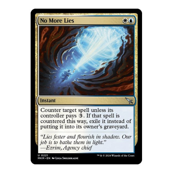 No More Lies (MKM) #221 Uncommon (Lightly Played) Murders at Karlov Manor Magic: The Gathering: 2024