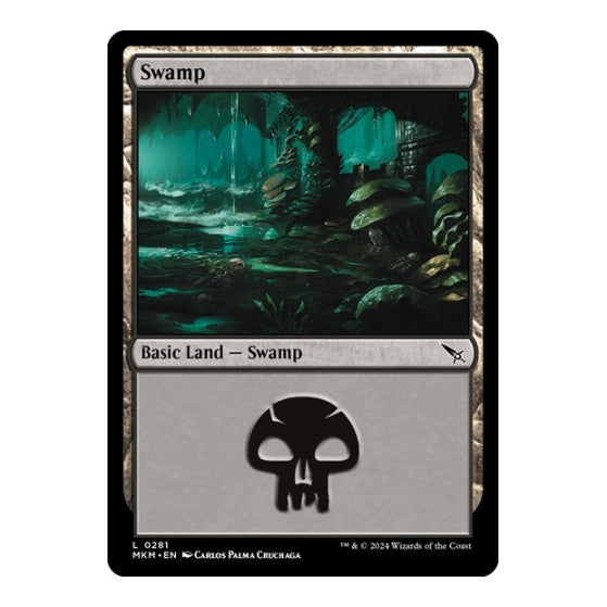 Swamp 0281 (MKM) #281 Land (Foil Lightly Played) Murders at Karlov Manor Magic: The Gathering: 2024