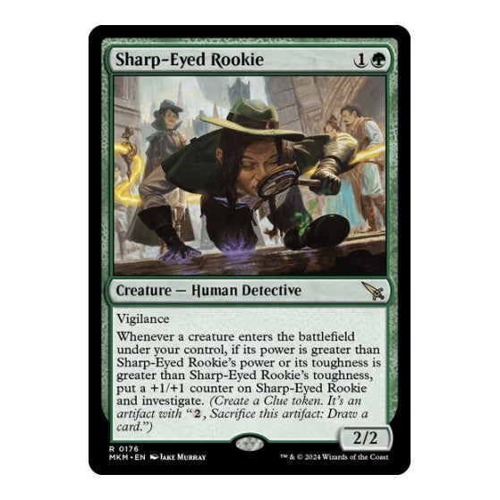 Sharp-Eyed Rookie (MKM) #176 Rare (Lightly Played) Murders at Karlov Manor Magic: The Gathering: 2024
