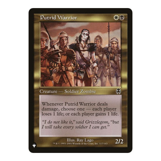 Putrid Warrior (LIST) #117/143 Common (Lightly Played) The List Reprints Magic: The Gathering: 2026
