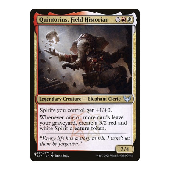 Quintorius, Field Historian (LIST) #220/275 Uncommon (Lightly Played) The List Reprints Magic: The Gathering: 2026