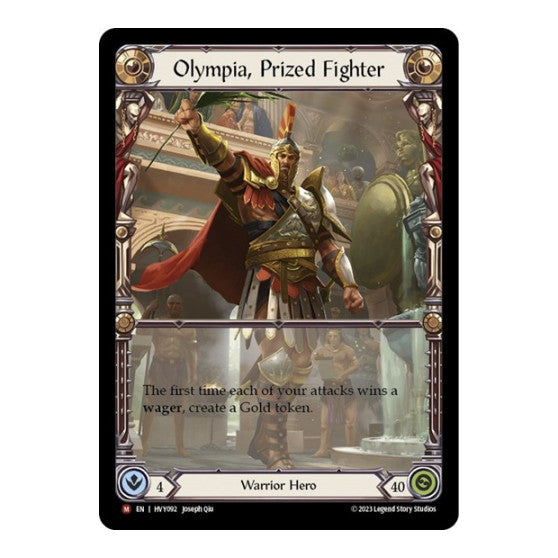 Olympia, Prized Fighter (HVY) #HVY092 Majestic (Lightly Played) Heavy Hitters Flesh and Blood TCG: 2024
