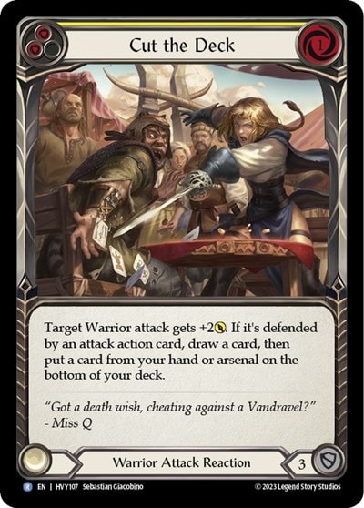 cut the deck yellow (HVY) #HVY107 Rare (Lightly Played) Heavy Hitters Flesh and Blood TCG: 2024