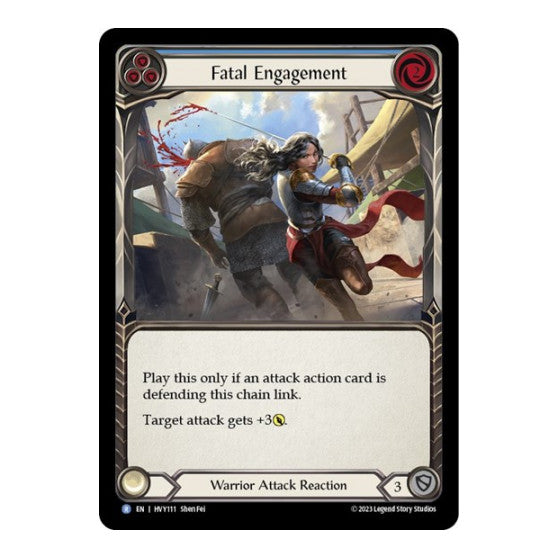 Fatal Engagement (Blue) (HVY) #HVY111 Rare Heavy Hitters Flesh and Blood TCG: 2024
