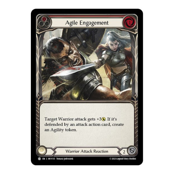 Agile Engagement (Red) (HVY) #HVY115 Common (Lightly Played) Heavy Hitters Flesh and Blood TCG: 2024