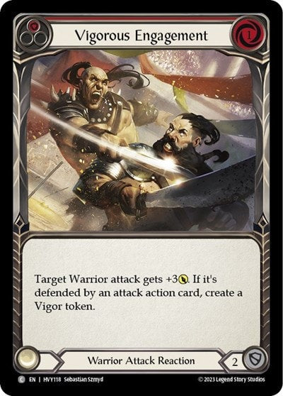 vigorous engagement red (HVY) #HVY118 Common (Lightly Played) Heavy Hitters Flesh and Blood TCG: 2024