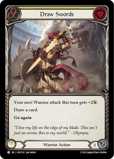 draw swords yellow (HVY) #HVY122 Common (Lightly Played) Heavy Hitters Flesh and Blood TCG: 2024