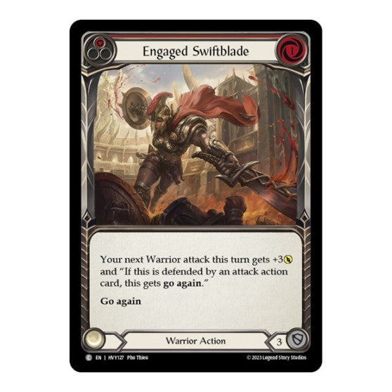 Engaged Swiftblade (Red) (HVY) #HVY127 Common (Lightly Played) Heavy Hitters Flesh and Blood TCG: 2024