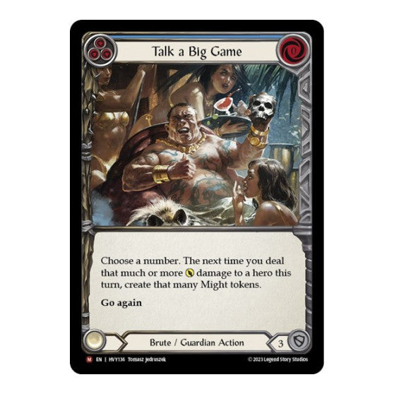 talk a big game (HVY) #HVY136 Majestic (Near Mint) Heavy Hitters Flesh and Blood TCG: 2024