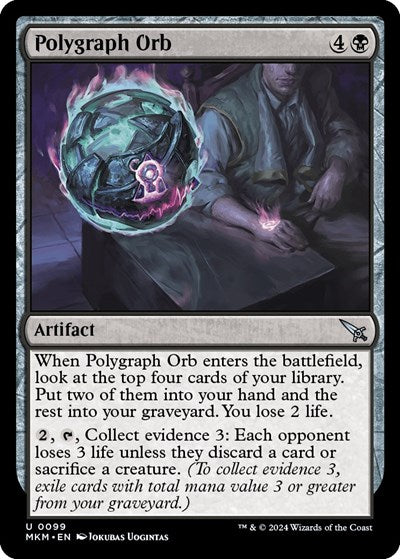 Polygraph Orb (MKM) #99 Uncommon (Near Mint) Murders at Karlov Manor Magic: The Gathering: 2024