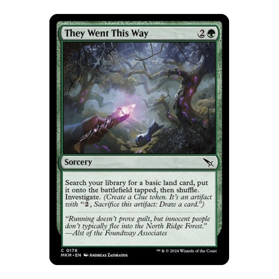 They Went This Way (MKM) #178 Common (Lightly Played) Murders at Karlov Manor Magic: The Gathering: 2024