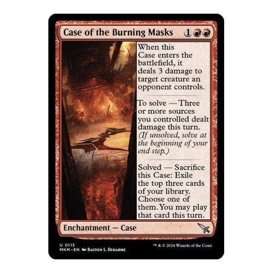 Case of the Burning Masks (MKM) #113 Uncommon (Lightly Played) Murders at Karlov Manor Magic: The Gathering: 2024
