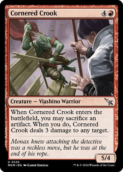Cornered Crook (MKM) #120 Uncommon (Lightly Played) Murders at Karlov Manor Magic: The Gathering: 2024