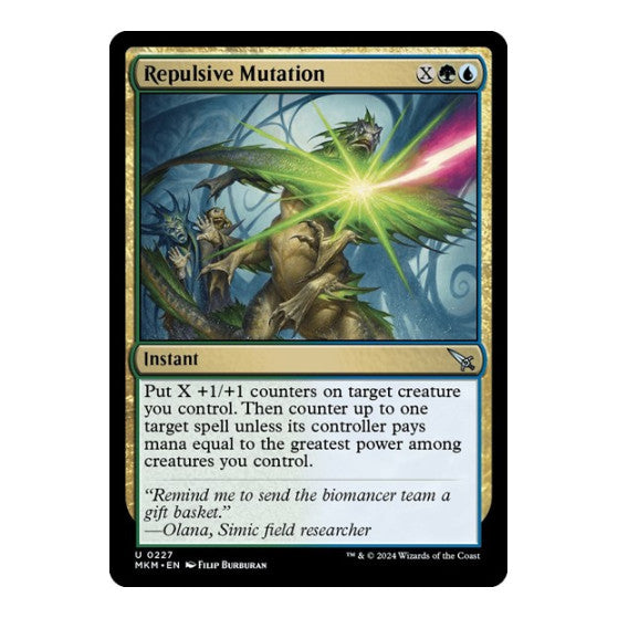 Repulsive Mutation (MKM) #227 Uncommon (Lightly Played) Murders at Karlov Manor Magic: The Gathering: 2024