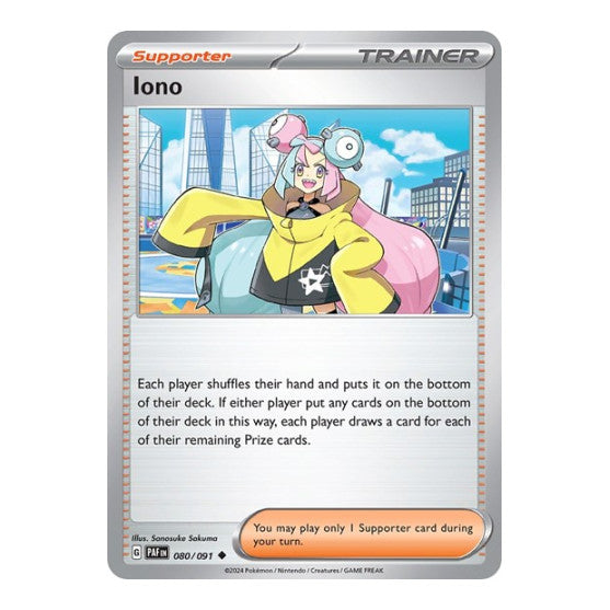 Iono 080 091 (PAF) #080/091 Uncommon (Near Mint) SV: Paldean Fates Pokemon: 2024
