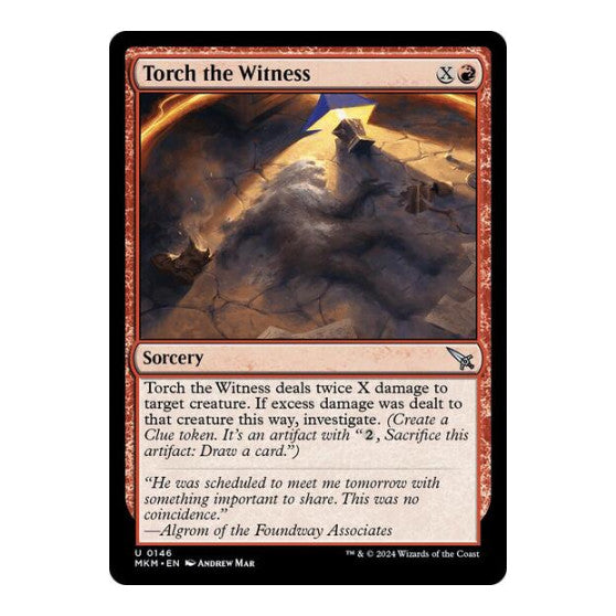 Torch the Witness (a) (MKM) #146 Uncommon Murders at Karlov Manor Magic: The Gathering: 2024