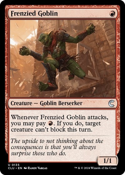 Frenzied Goblin (CLU) #135 Uncommon (Lightly Played) Ravnica: Clue Edition Magic: The Gathering: 2024