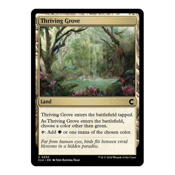 Thriving Grove (CLU) #250 Common (Lightly Played) Ravnica: Clue Edition Magic: The Gathering: 2024