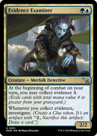Evidence Examiner (MKM) #201 Uncommon (Lightly Played) Murders at Karlov Manor Magic: The Gathering: 2024