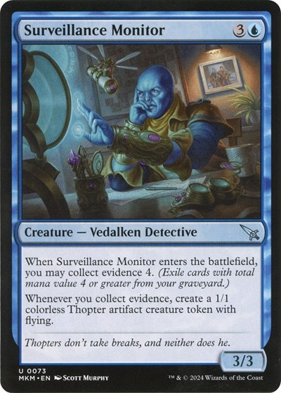 Surveillance Monitor a (MKM) #73 Uncommon (Lightly Played) Murders at Karlov Manor Magic: The Gathering: 2024