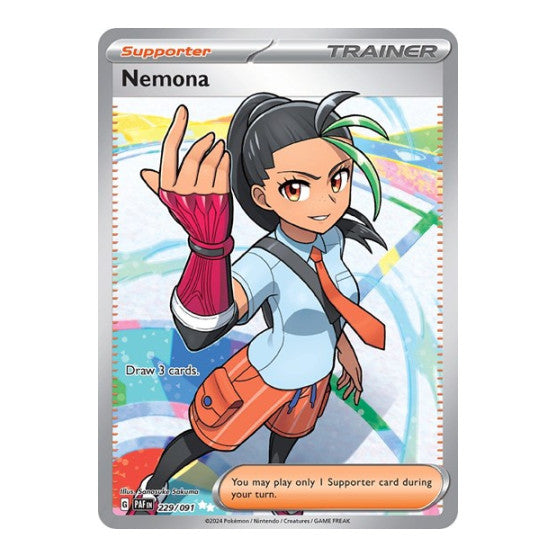 Nemona 229 091 (PAF) #229/091 Ultra Rare (Holofoil Near Mint) SV: Paldean Fates Pokemon: 2024