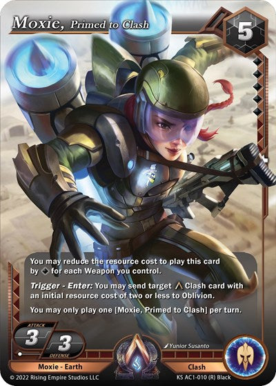 Moxie, Primed to Clash (KS AC1) #KS AC1-010 Rare (Near Mint) The Awakening (Kickstarter) Alpha Clash: 2023