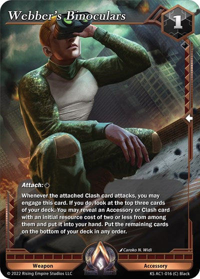 Webber's Binoculars (KS AC1) #KS AC1-016 Common (Near Mint) The Awakening (Kickstarter) Alpha Clash: 2023