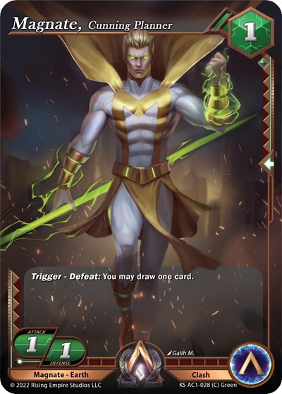 Magnate, Cunning Planner (KS AC1) #KS AC1-028 Common (Near Mint) The Awakening (Kickstarter) Alpha Clash: 2023