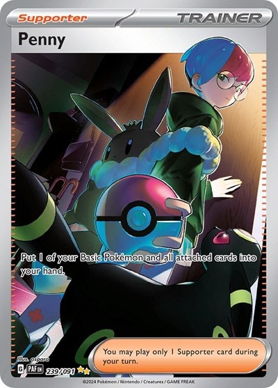 Penny (PAF) #239/091 Special Illustration Rare SV: Paldean Fates Pokemon: 2024