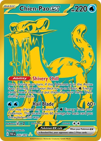 Chien Pao ex (PAF) #242/091 Hyper Rare (Holofoil Near Mint) SV: Paldean Fates Pokemon: 2024