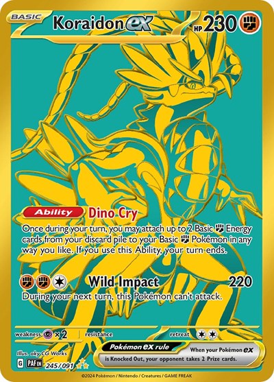 Koraidon ex (PAF) #245/091 Hyper Rare (Holofoil Near Mint) SV: Paldean Fates Pokemon: 2024
