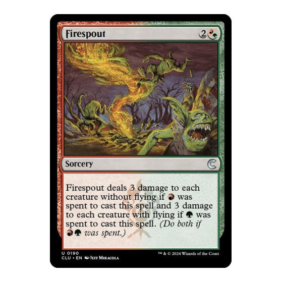 Firespout (CLU) #190 Uncommon (Damaged) Ravnica: Clue Edition Magic: The Gathering: 2024