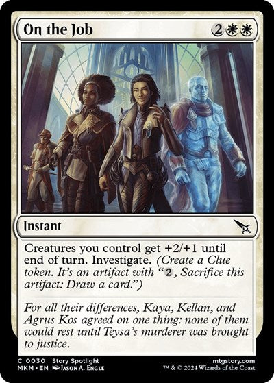 On the Job (MKM) #30 Common (Foil Lightly Played) Murders at Karlov Manor Magic: The Gathering: 2024