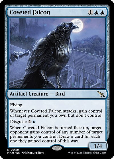 Coveted Falcon (MKM) #48 Rare (Near Mint) Murders at Karlov Manor Magic: The Gathering: 2024