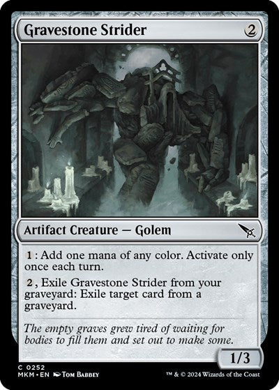 Gravestone Strider (MKM) #252 Common (Lightly Played) Murders at Karlov Manor Magic: The Gathering: 2024