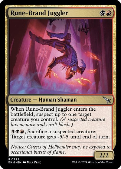 Rune Brand Juggler (MKM) #229 Uncommon (Lightly Played) Murders at Karlov Manor Magic: The Gathering: 2024