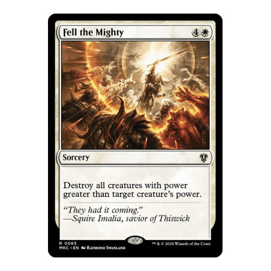 Fell the Mighty (MKC) #65 Rare (Moderately Played) Commander: Murders at Karlov Manor Magic: The Gathering: 2024