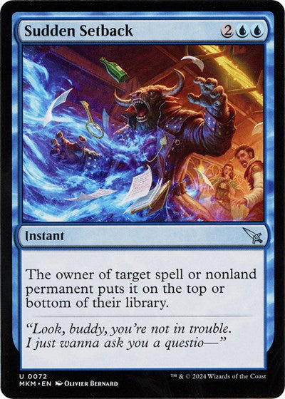 Sudden Setback a (MKM) #72 Uncommon (Lightly Played) Murders at Karlov Manor Magic: The Gathering: 2024