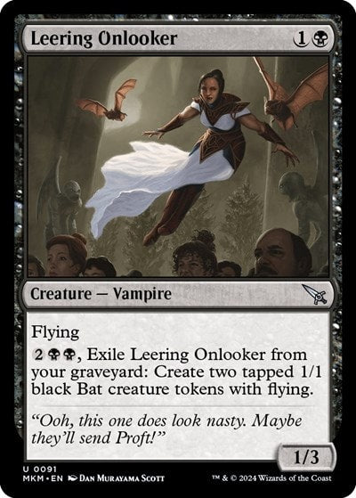 Leering Onlooker (MKM) #91 Uncommon (Lightly Played) Murders at Karlov Manor Magic: The Gathering: 2024