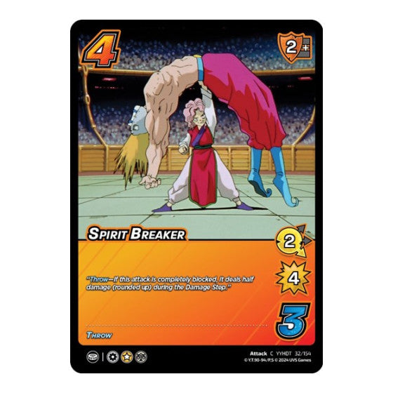 Spirit Breaker (YDT) #32/154 Common (Lightly Played) Yu Yu Hakusho: Dark Tournament UniVersus: 2024