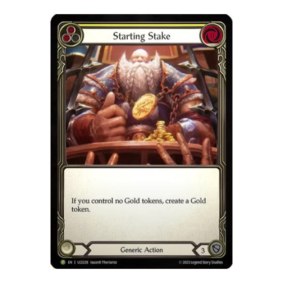 Starting Stake - LGS228 (PR) #LGS228 Common (Cold Foil Near Mint) Flesh and Blood: Promo Cards Flesh and Blood TCG: 2019